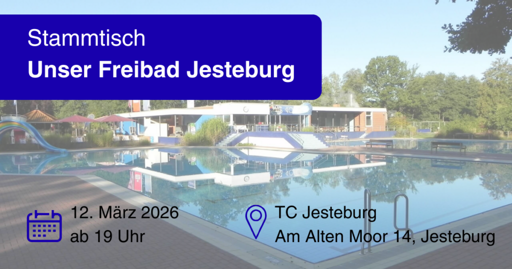 Einladung zum Stammtisch Unser Freibad Jesteburg.